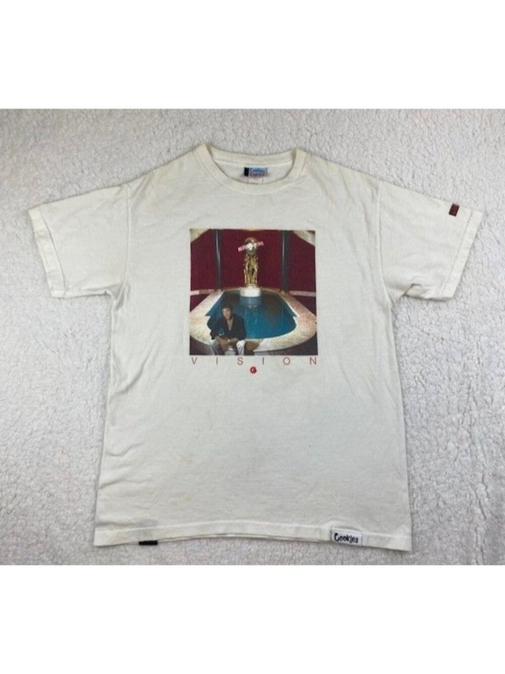 Vintage Distressed Cookies X Scarface T Shirt Men's Medium White Vision Tee